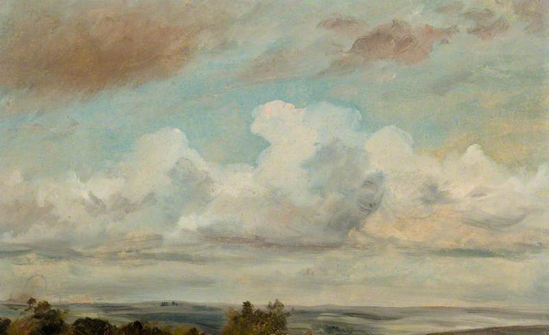 Cumulus Clouds over a Landscape