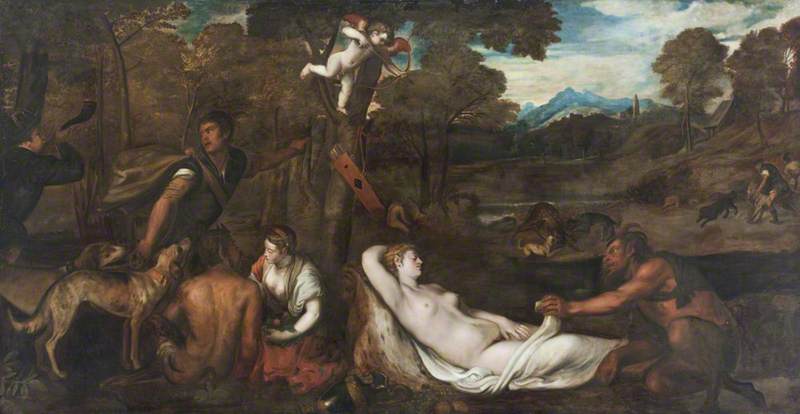 Venus and a Satyr with a Hunting Party: 'The Venus del Pardo'