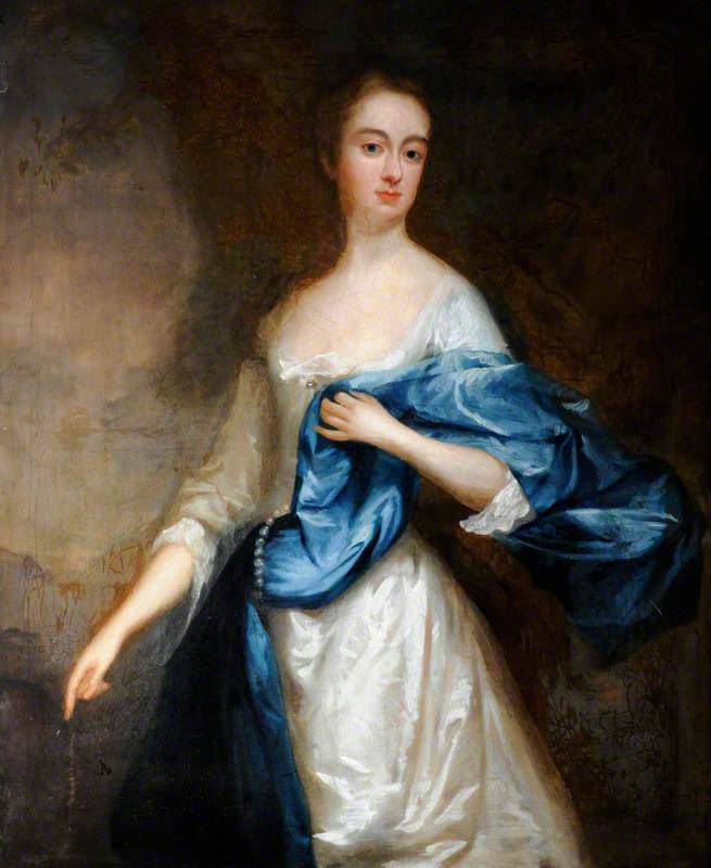 Portrait of an Unknown Lady in White with a Blue Mantle
