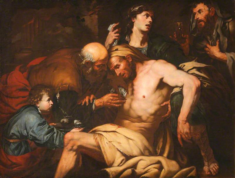 The Good Samaritan Attending to the Wounded Traveller at the Inn
