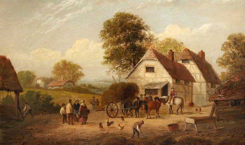 A Surrey Landscape with a Farmhouse