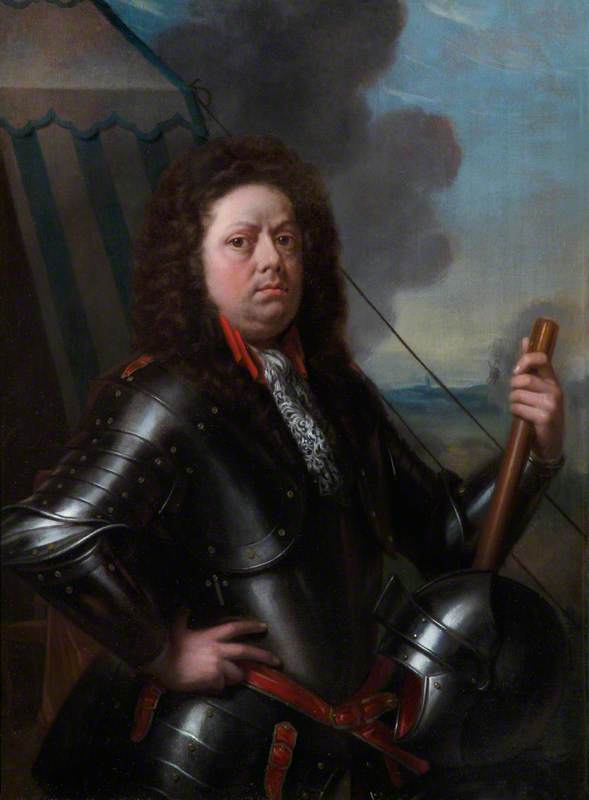 Portrait of an Officer in Armour in Front of His Tent