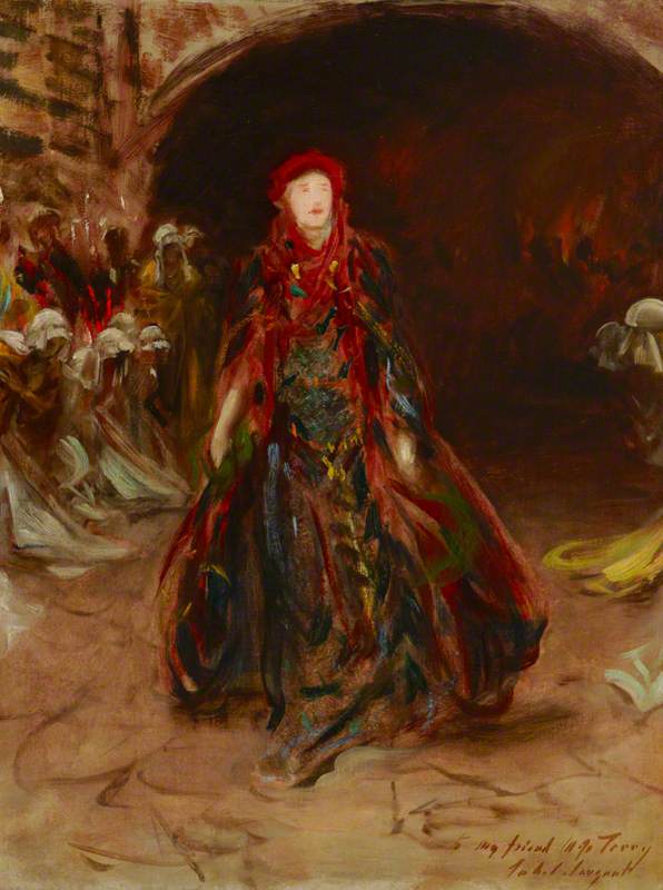 A Sketch of Dame Ellen Terry (1847–1928), as Lady Macbeth in William Shakespeare's 'Macbeth'