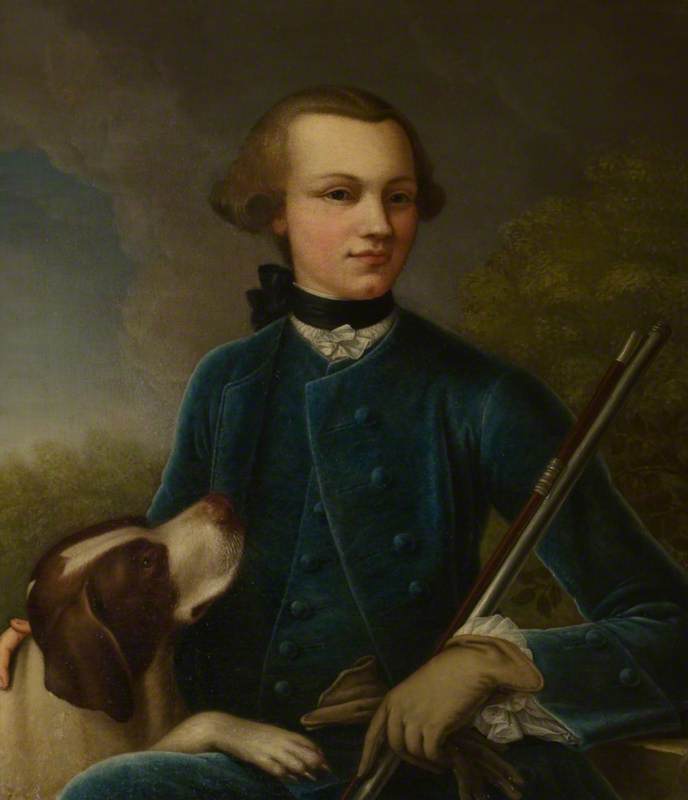 Portrait of a Young Man with a Dog