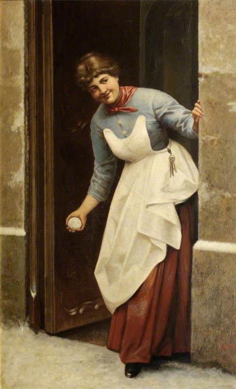 Woman with a Snowball