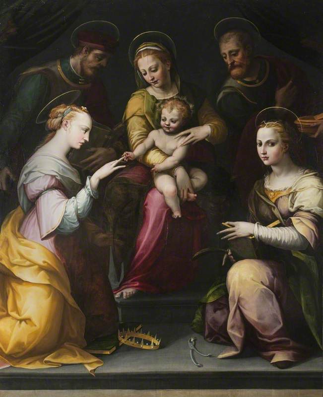 The Mystic Marriage of Saint Catherine of Alexandria with Saint Apollonia, Saint Joseph and Saint John the Evangelist