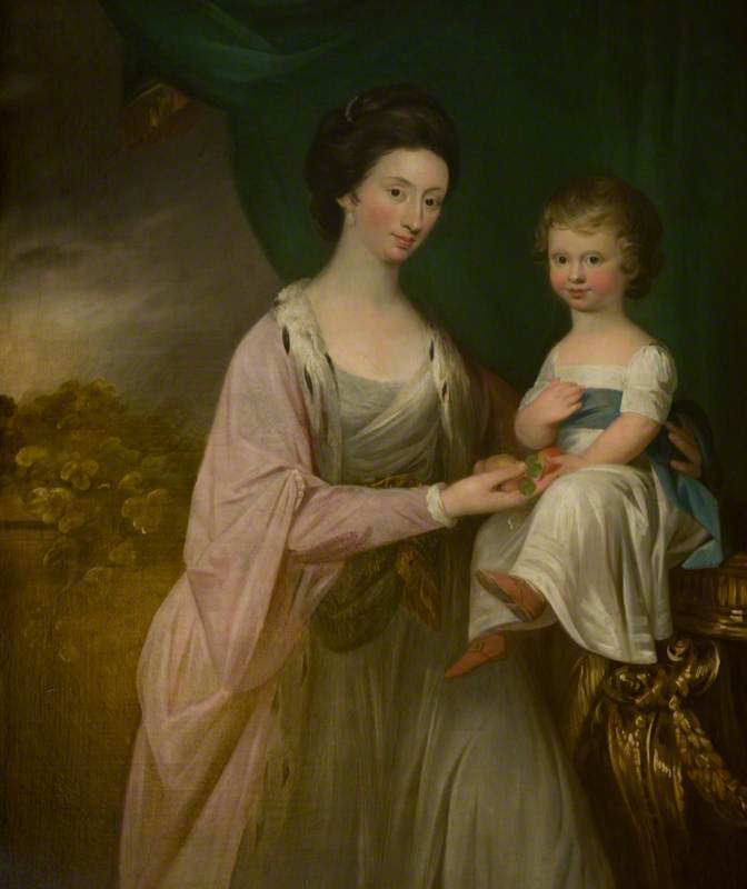 Helen Stewart, Later Mrs Colt of Auldhame, and Her Son, Adam