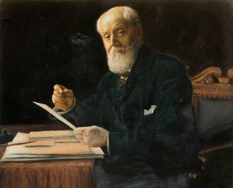 Portrait of a Seated Man at a Desk with Papers