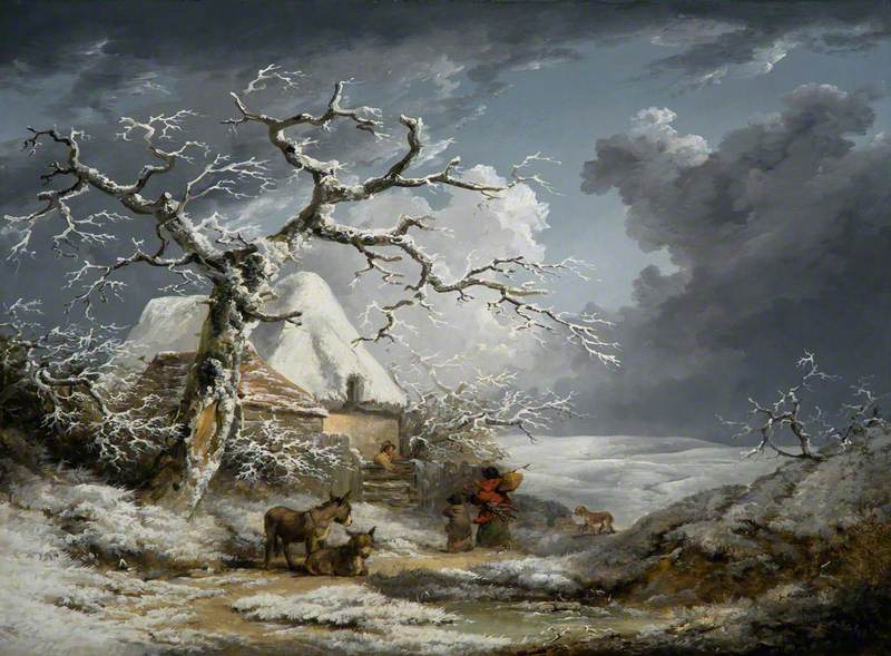 Winter Landscape with Peasants and Donkeys
