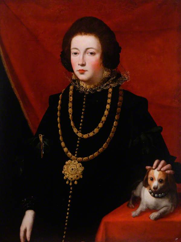 Portrait of a Lady with a Small Dog