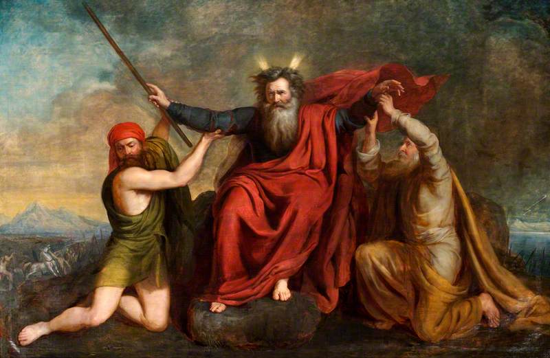 Moses with His Arms Supported by Aaron and Hur