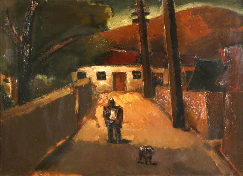 Miner with a Dog