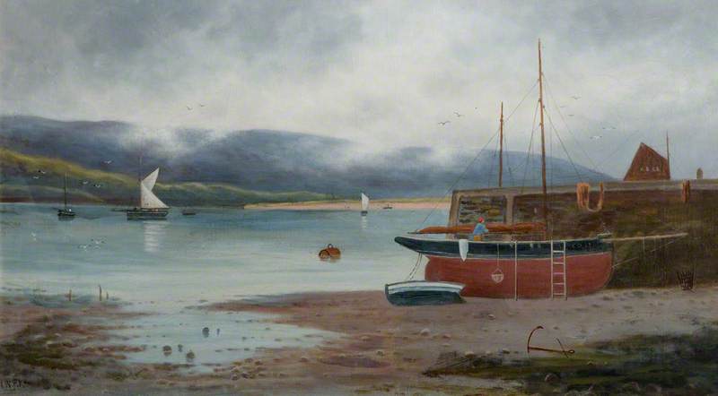 A Boat in Barmouth Harbour and Estuary