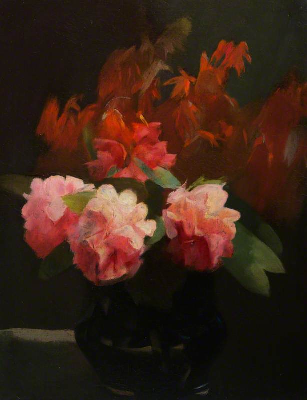Flowers in a Dark Vase