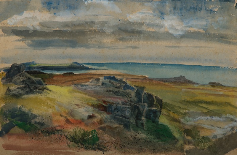 Pembrokeshire Seascape, possibly Skomer