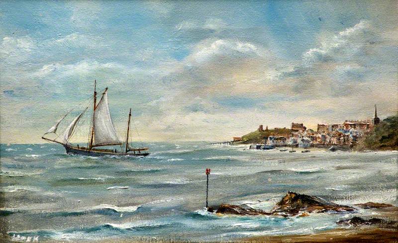 Trawler out of Tenby in a South West Wind, c.1895