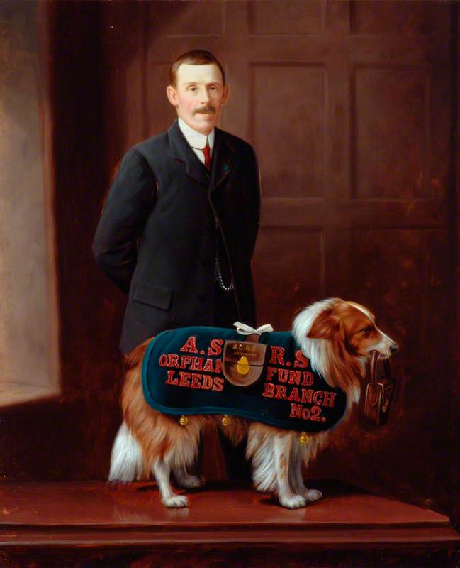 'Carlo', Railway Collecting Dog for the Amalgamated Society of Railway Servants Orphan Fund