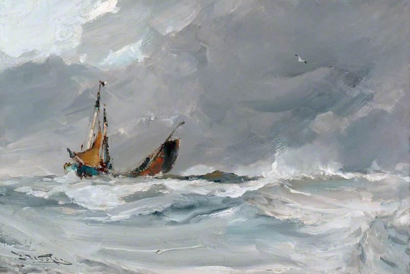 Sailing Ships in a Storm