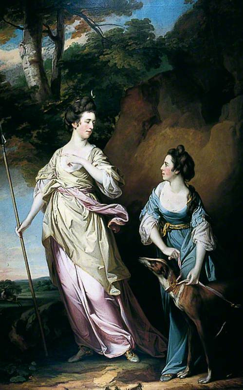 The Honourable Lady Stanhope and the Countess of Effingham as Diana, and Her Companion