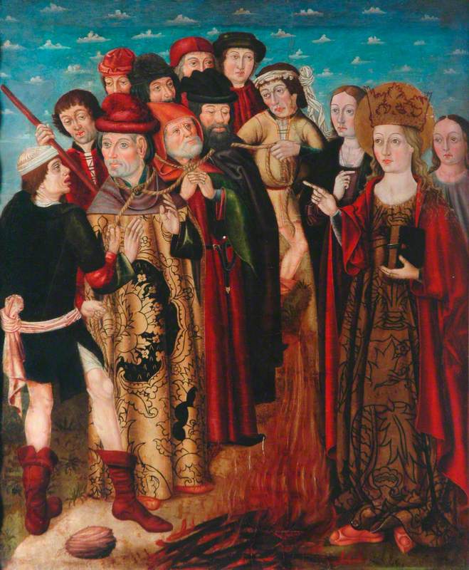 Saint Catherine of Alexandria and the Conversion of the Philosophers Who Are Burned Immediately before Saint Catherine's Imprisonment