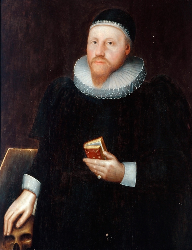 Portrait of an Unknown Gentleman with a Red Book and a Skull