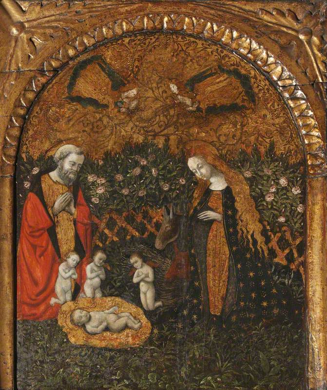 The Nativity Set in a Hortus Conclusus