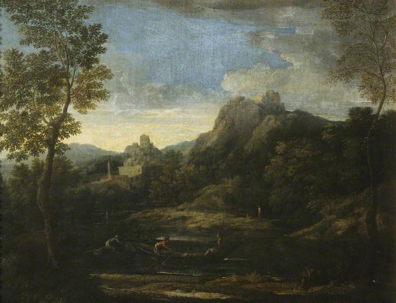 Landscape with Boats on a Lake