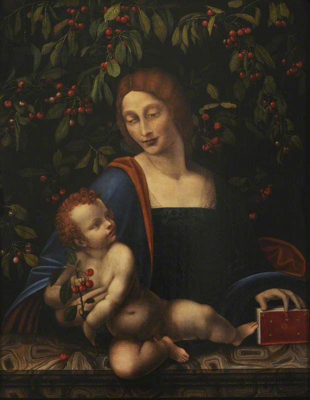 The Virgin with the Child, with Cherries and a Cherry Tree in the Background