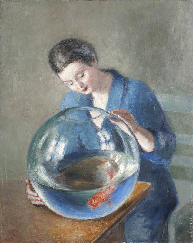 Portrait of a Lady with a Goldfish
