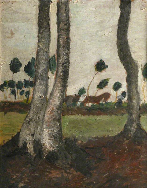 Landscape with Windblown Trees