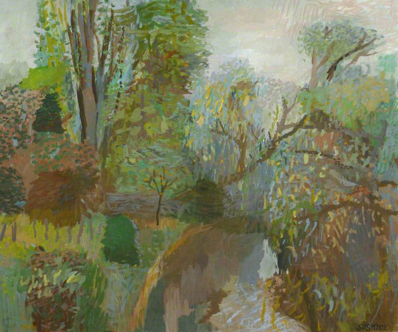 Woodland Scene with Cottage