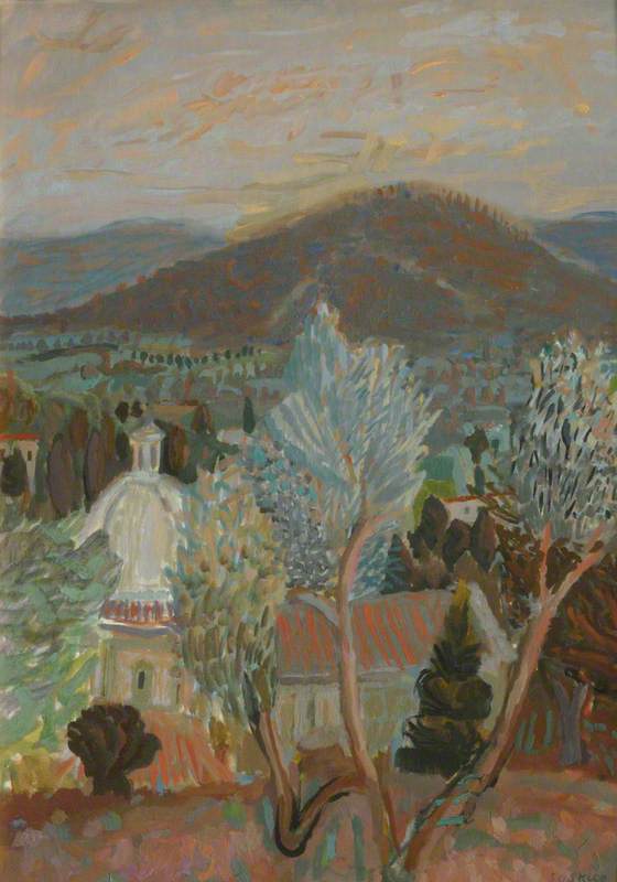 Landscape Scene with Church Dome