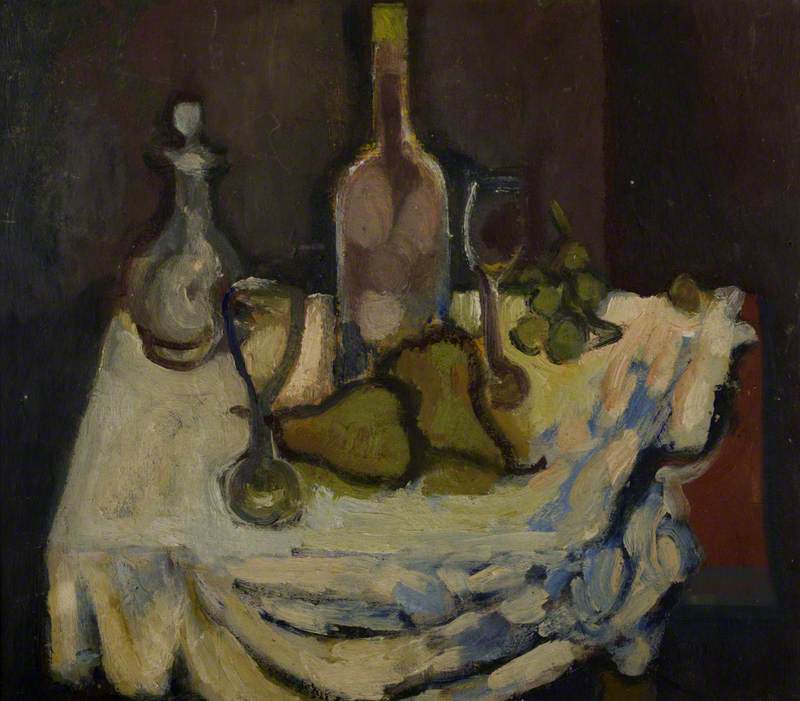 Still Life with a Bottle and Pears