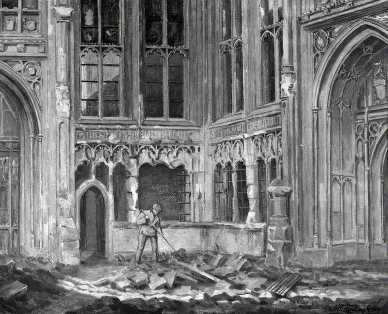 The Lobby of the House of Commons, 1941