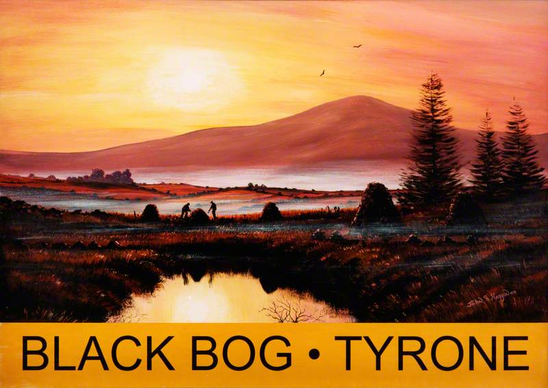 Stacking Turf, Black Bog, County Tyrone
