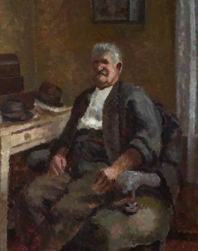 Cottage Interior with a Seated Man
