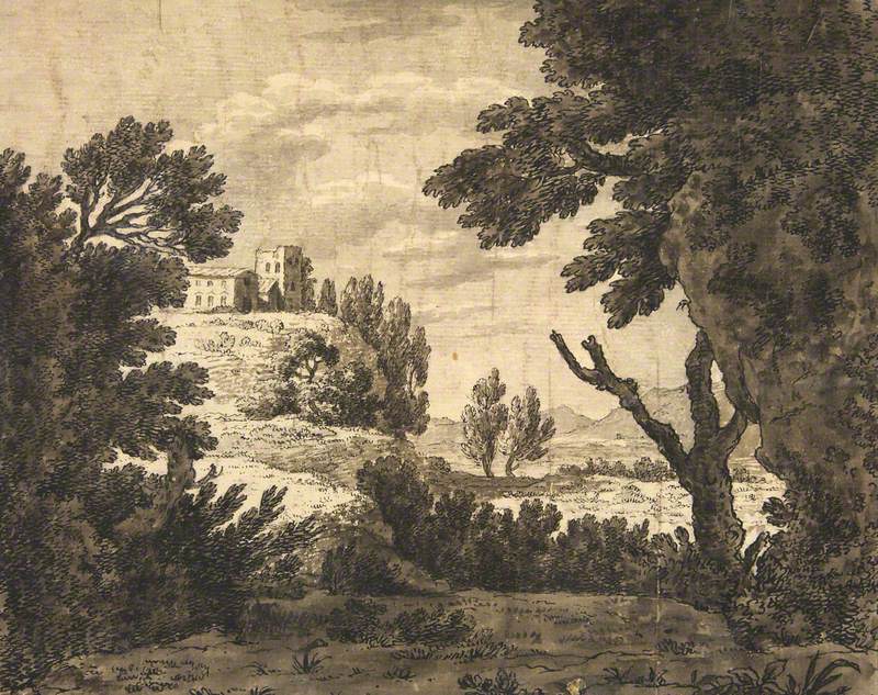 Landscape with Buildings on a Hill