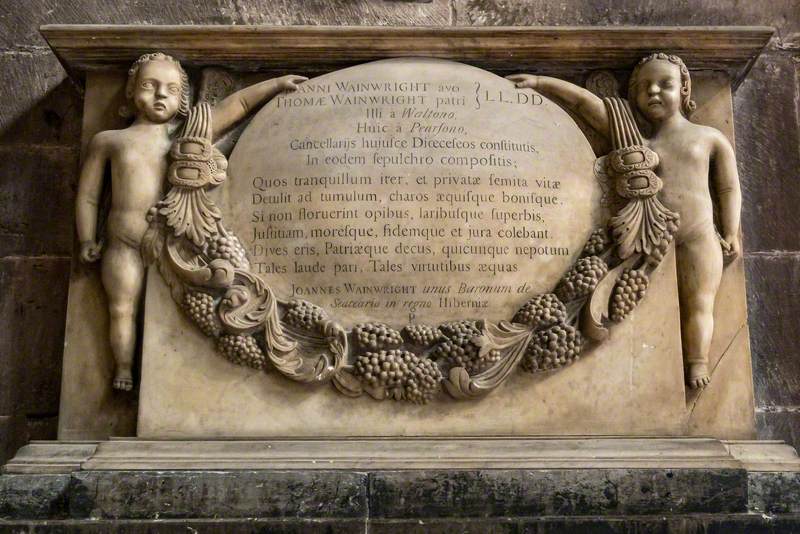 Monument to John (d.1686) and Thomas (d.1720) Wainwright