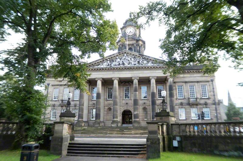 Town Hall Pediment with Edward VII (1841–1910) and Supporting Figures