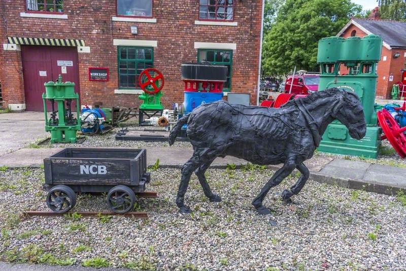 Pit Pony and Coal Wagon