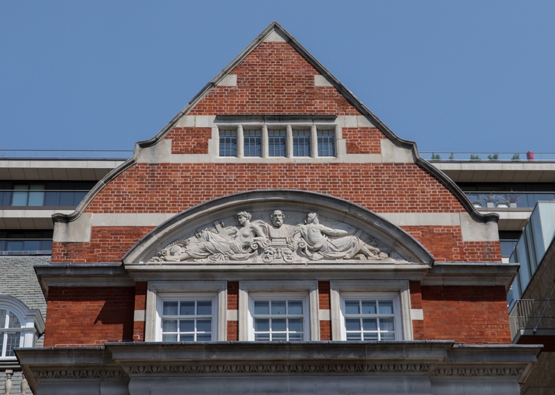 Three Segmental Pediments with Sculptural Reliefs