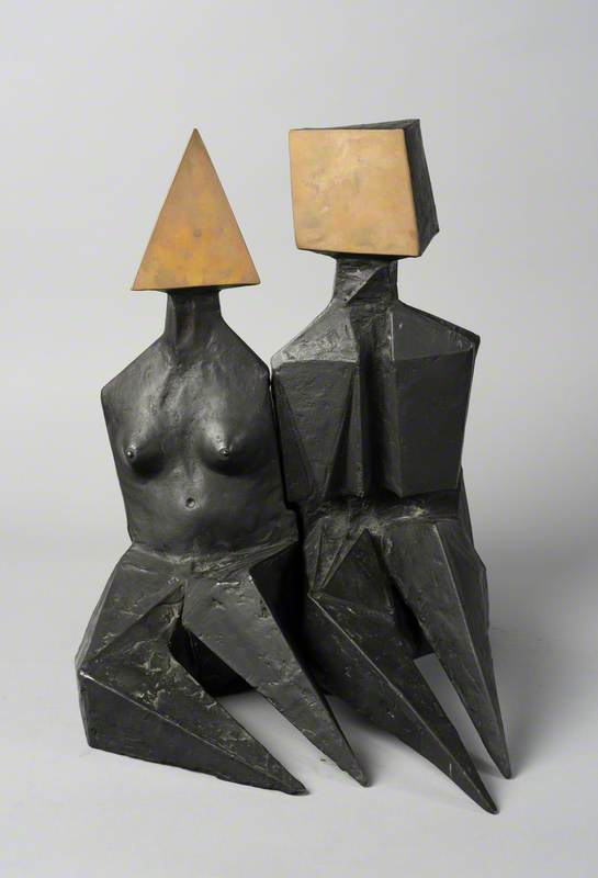 Pair of Sitting Figures V