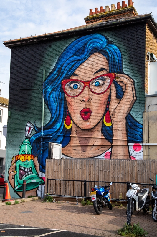 Woman with Spray Can