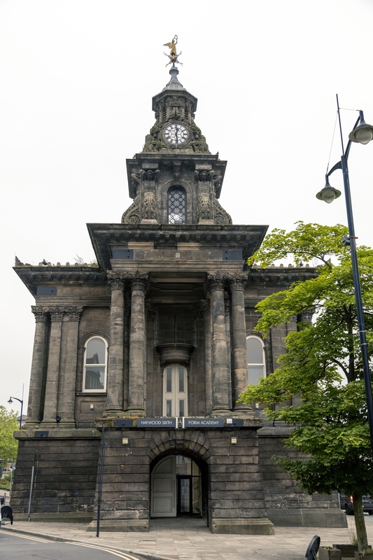 Clock Tower with Caryatids Figures