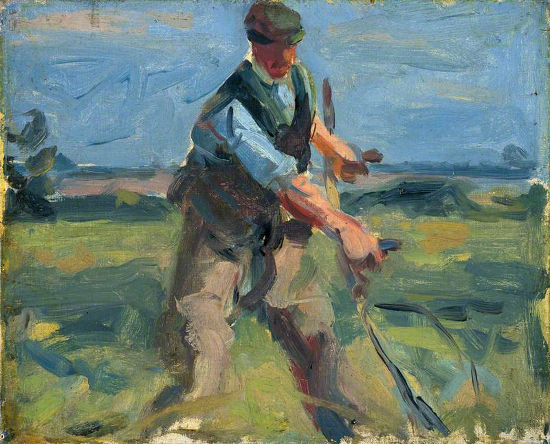A Man with a Scythe, Mowing