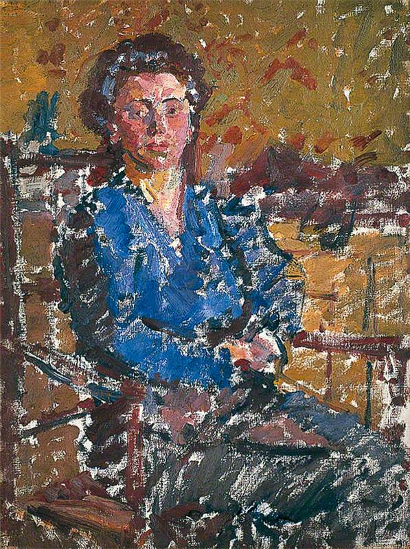 Seated Girl in Blue