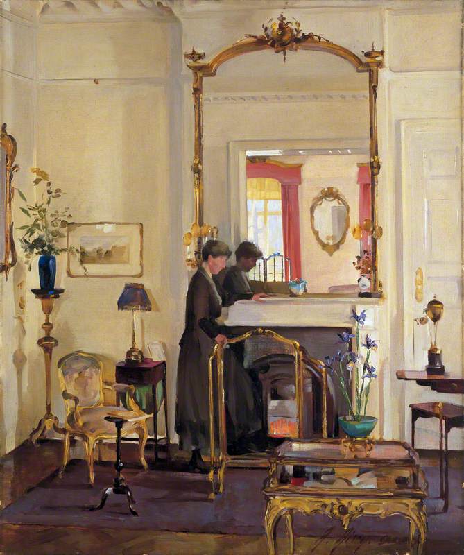 Interior with Mrs Charles Burnand