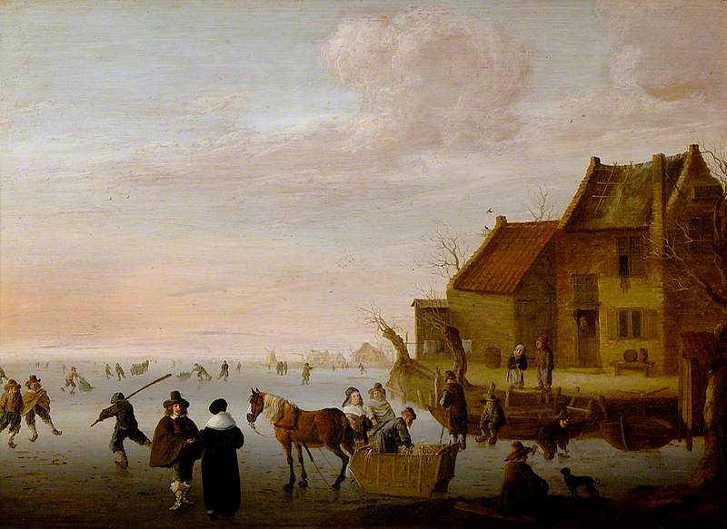 Skaters on a Frozen River