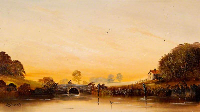 Cottage and Bridge Crossing
