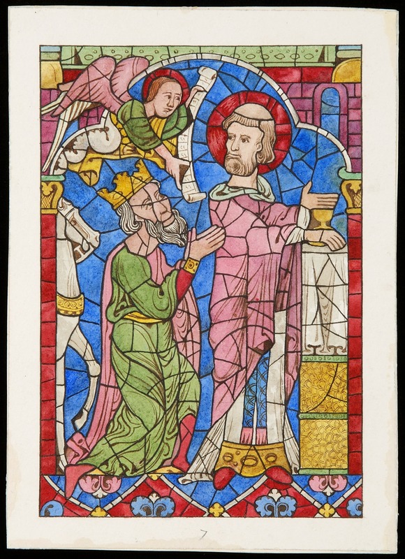 Study of Stained Glass, Clerestory Window, North Side, Chartres Cathedral, France